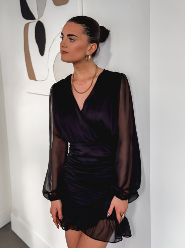 Robe courte Polina - Noir