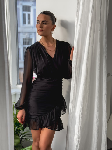 Robe courte Polina - Noir