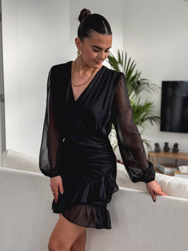 Robe courte Polina - Noir