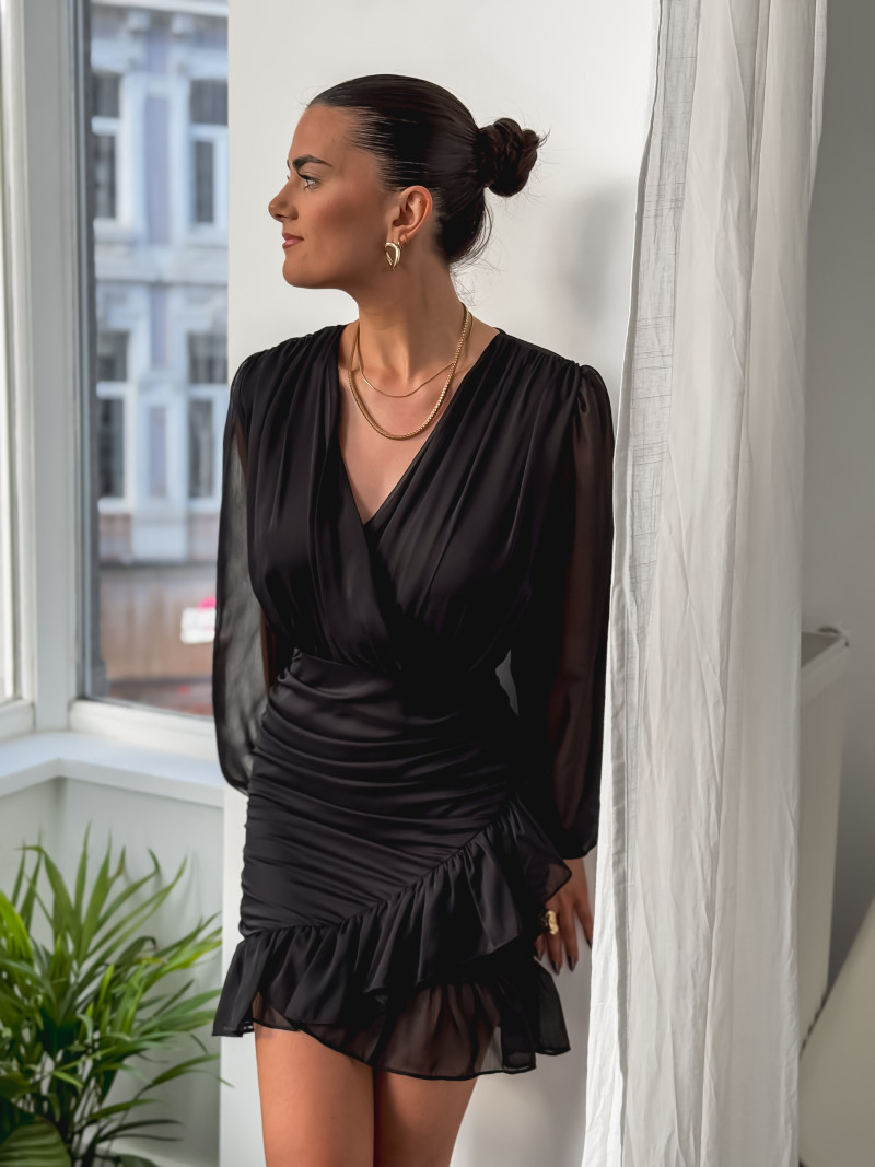 Robe courte Polina - Noir