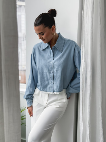 Chemise en jeans Cierra - Bleu clair