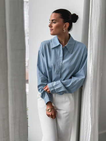 Chemise en jeans Cierra - Bleu clair