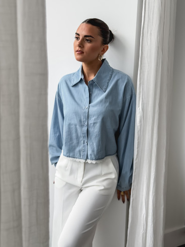 Chemise en jeans Cierra - Bleu clair