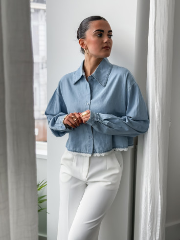 Chemise en jeans Cierra - Bleu clair