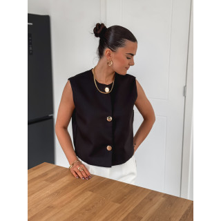 Gilet sans manches Gloria - Noir