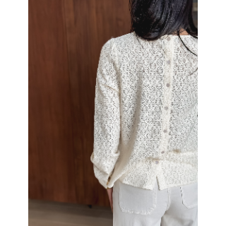 Blouse en dentelle Esmée - Crème