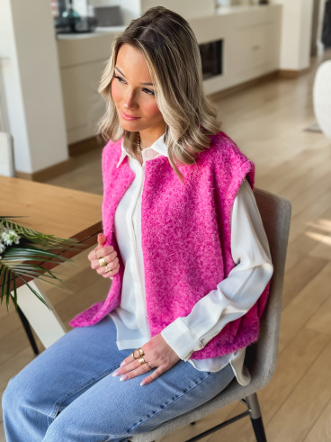 Gilet sans manches Noella - Fuchsia