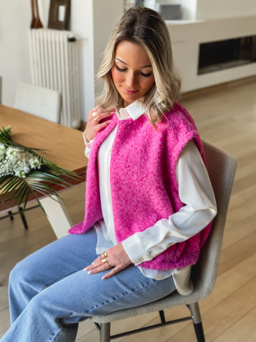 Gilet sans manches Noella - Fuchsia