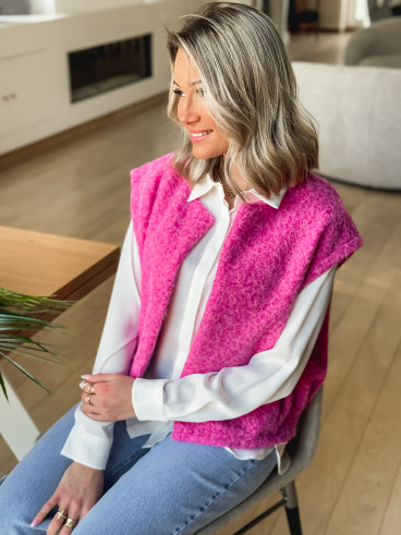 Gilet sans manches Noella - Fuchsia