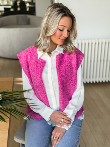 Gilet sans manches Noella - Fuchsia