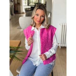 Gilet sans manches Noella - Fuchsia