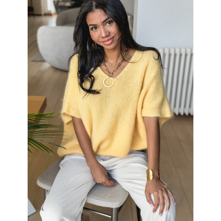 Pull manches courtes Ivy - Jaune