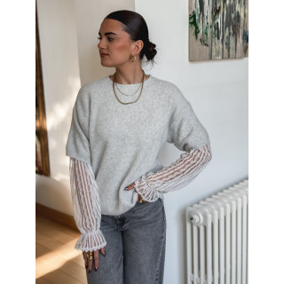 Pull Anélie - Gris/Blanc