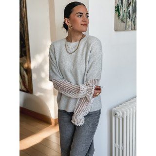 Pull Anélie - Gris/Blanc