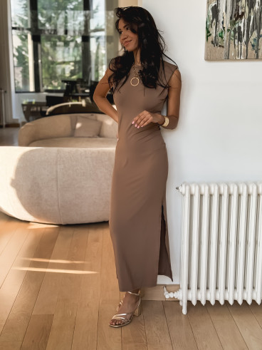 Robe longue Hera - Marron