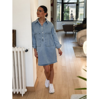 Robe courte en jeans Paulina - Bleu clair