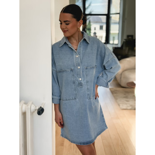 Robe courte en jeans Paulina - Bleu clair