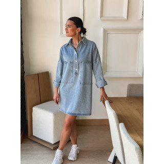 Robe courte en jeans Paulina - Bleu clair