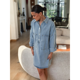 Robe courte en jeans Paulina - Bleu clair