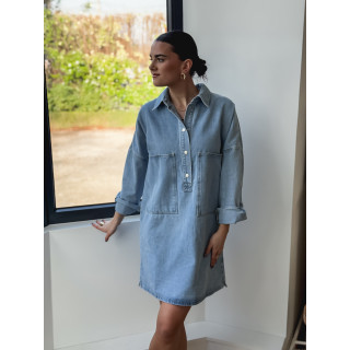 Robe courte en jeans Paulina - Bleu clair