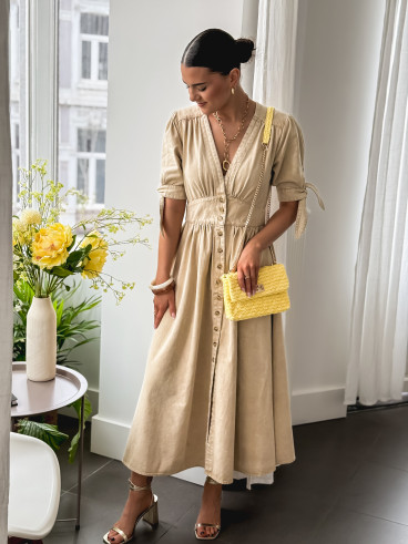 Robe longue Prague - Beige