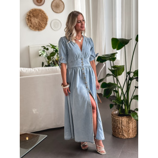 Robe longue Prague - Bleu jeans