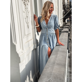 Robe longue Prague - Bleu jeans