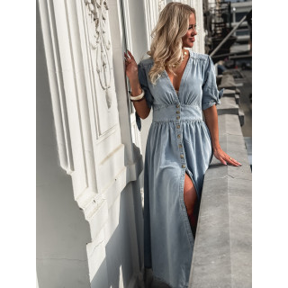 Robe longue Prague - Bleu jeans