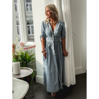 Robe longue Prague - Bleu jeans