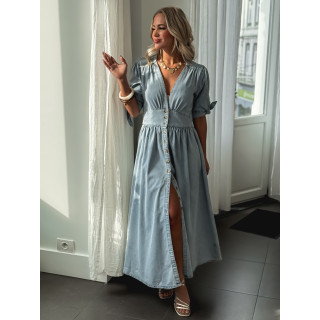 Robe longue Prague - Bleu jeans