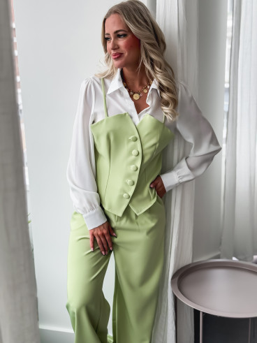 Chemise Loula - Vert/Blanc