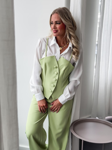 Chemise Loula - Vert/Blanc