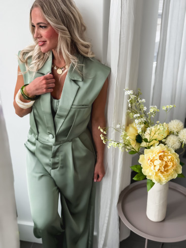 Blazer sans manches Ophélia - Vert sauge