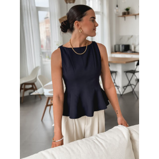 Blouse India - Bleu marine