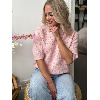 Pull manches courtes Manelle - Rose