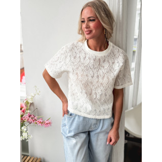 Blouse en dentelle Marina - Ecru