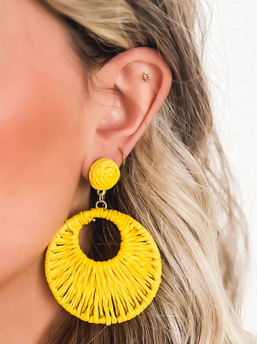 Boucles d'oreilles Amélina - Jaune