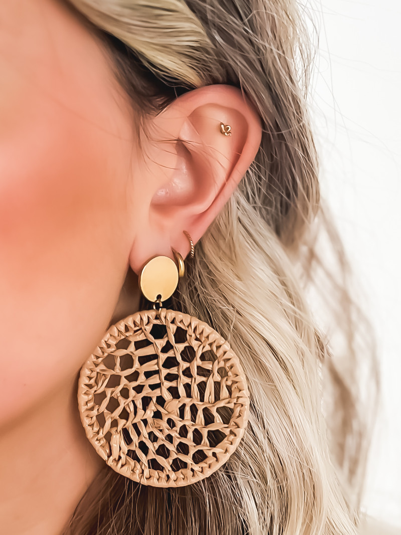 Boucles d'oreilles Sami - Camel