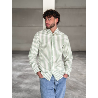 Chemise lignée Jamie - Vert/Ecru