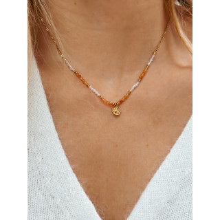 Collier Trissia - Doré/Orange