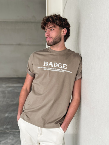 T-shirt "BADGE" - Kaki