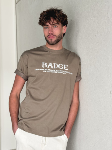 T-shirt "BADGE" - Kaki