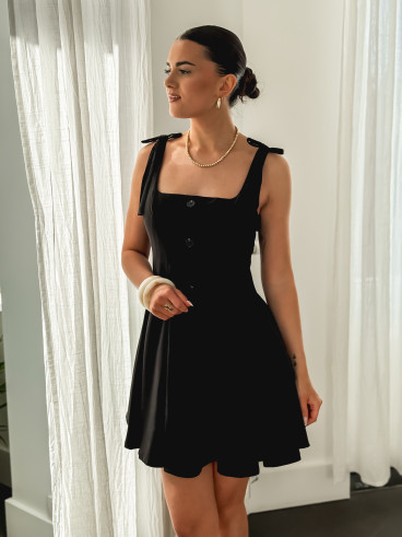 Robe courte Léanna - Noir