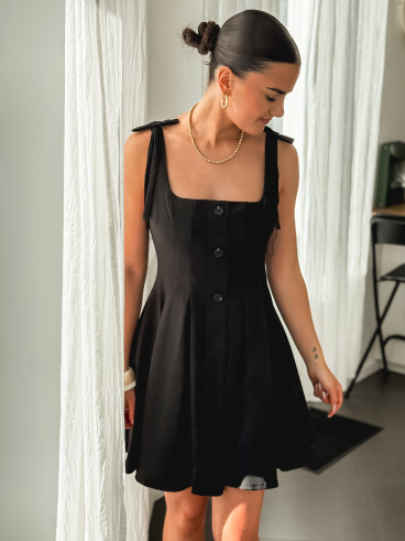 Robe courte Léanna - Noir