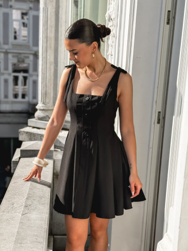 Robe courte Léanna - Noir