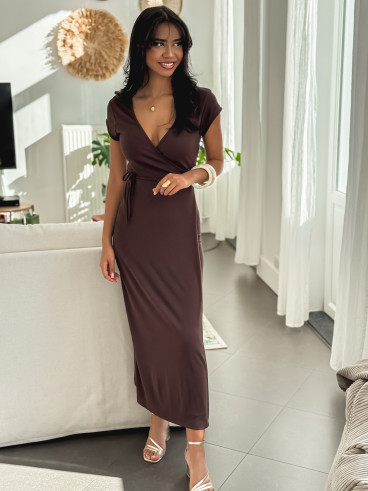 Robe longue Claire - Chocolat