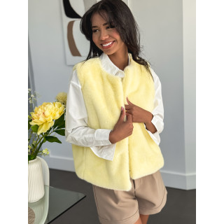 Veste fausse fourrure kataléa - Jaune