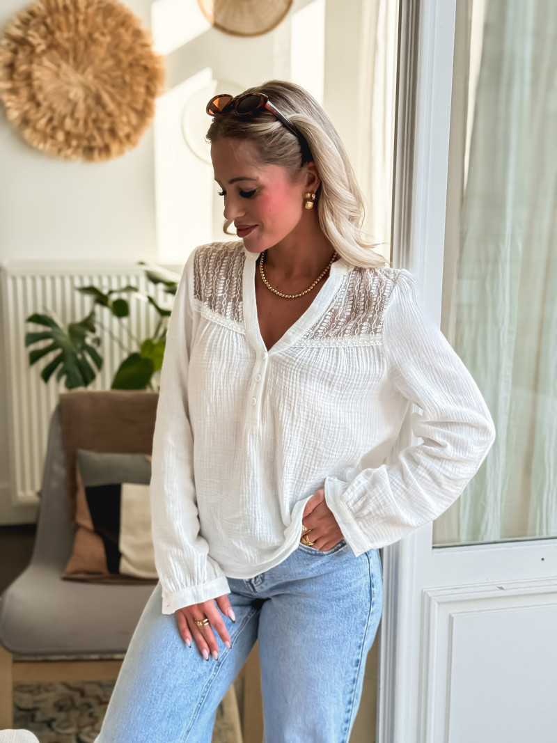 Blouse Oriane - Blanc