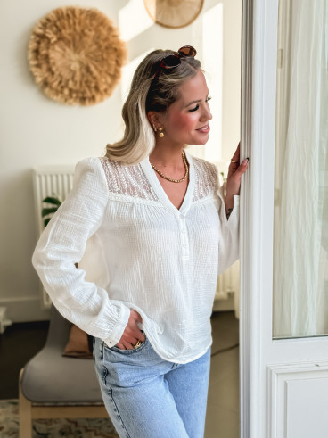 Blouse Oriane - Blanc