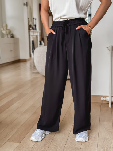 Pantalon fluide Aleyna - Noir